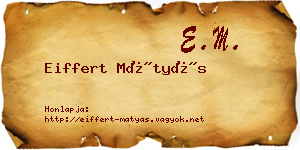 Eiffert Mátyás névjegykártya